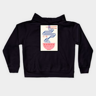 Ramen bowl poster Kids Hoodie